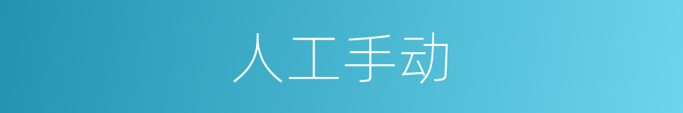 人工手动的同义词