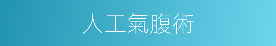 人工氣腹術的同義詞