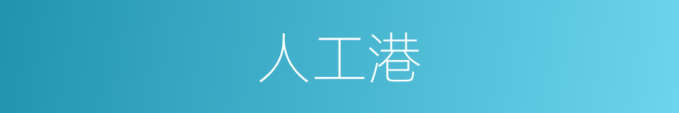 人工港的同义词