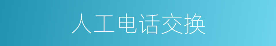 人工电话交换的同义词