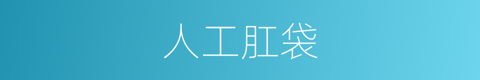 人工肛袋的同义词