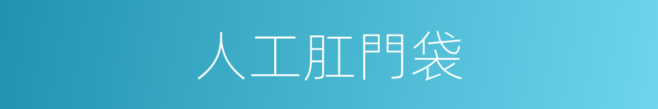 人工肛門袋的同義詞