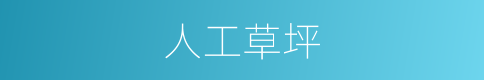 人工草坪的同义词