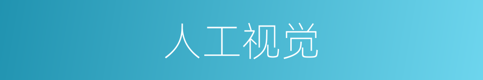 人工视觉的同义词