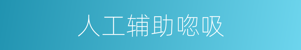 人工辅助唿吸的同義詞