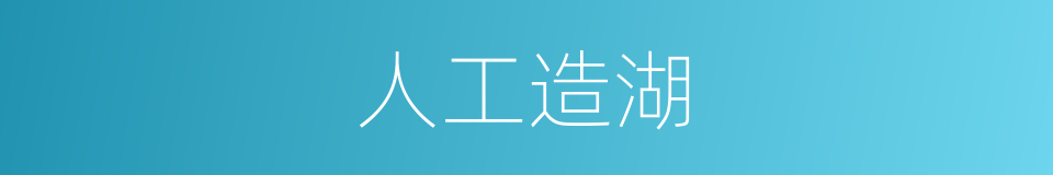 人工造湖的同义词