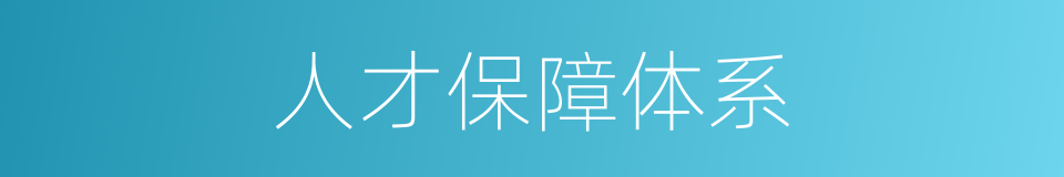 人才保障体系的同义词