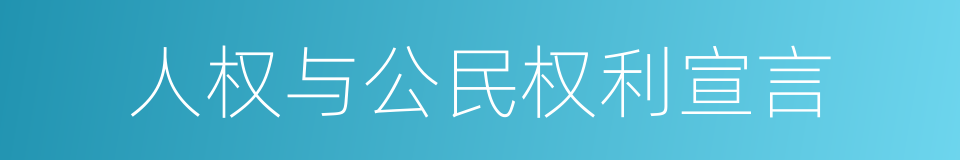 人权与公民权利宣言的同义词