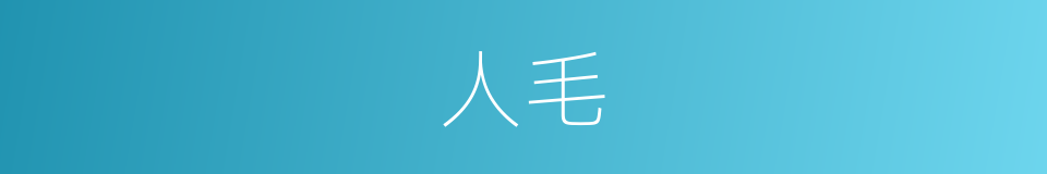 人毛的同义词