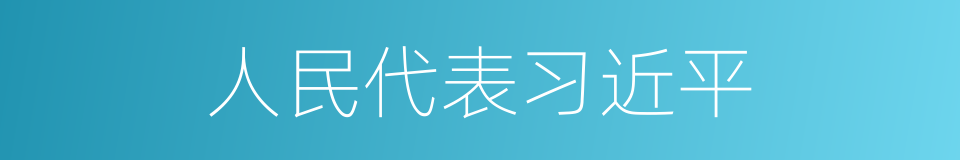 人民代表习近平的同义词