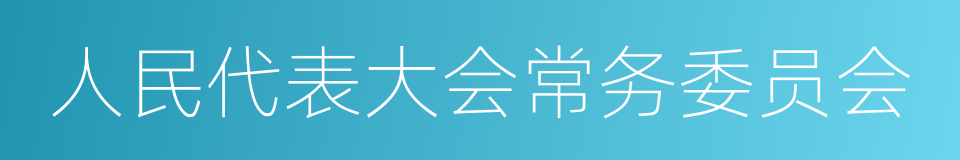 人民代表大会常务委员会的同义词