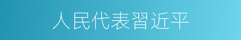 人民代表習近平的同義詞