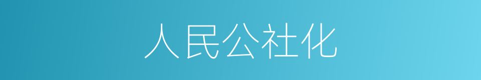 人民公社化的同义词