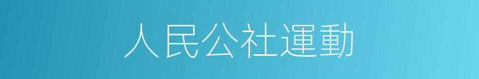 人民公社運動的同義詞