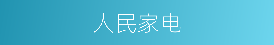 人民家电的同义词