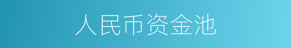 人民币资金池的同义词