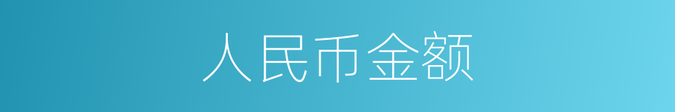 人民币金额的同义词