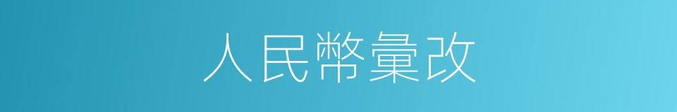 人民幣彙改的同義詞