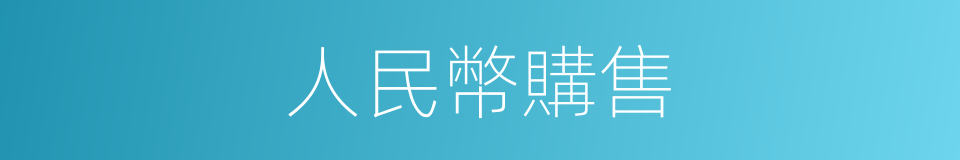 人民幣購售的同義詞