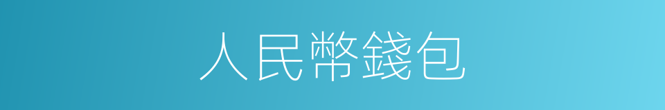 人民幣錢包的同義詞