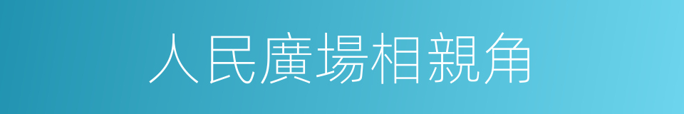 人民廣場相親角的同義詞