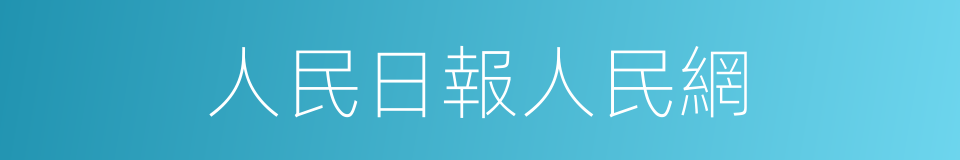 人民日報人民網的同義詞