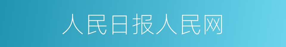 人民日报人民网的同义词