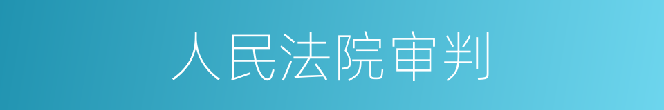 人民法院审判的同义词