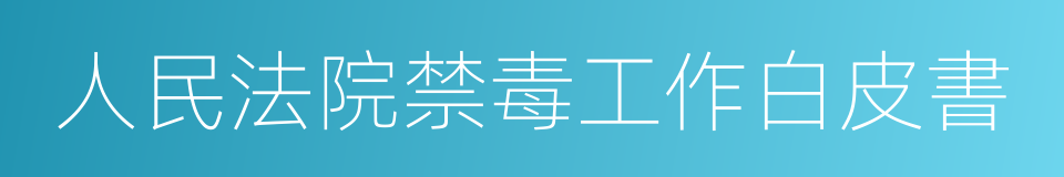 人民法院禁毒工作白皮書的同義詞