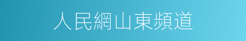 人民網山東頻道的同義詞