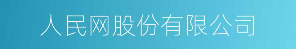 人民网股份有限公司的同义词