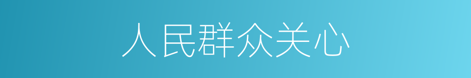 人民群众关心的同义词