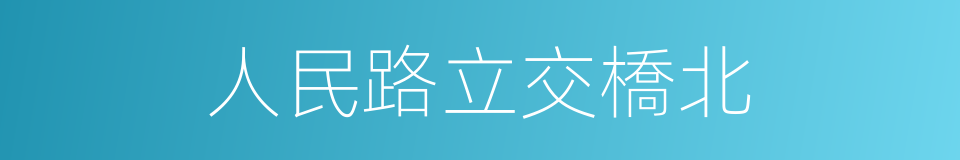 人民路立交橋北的同義詞