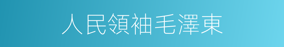 人民領袖毛澤東的同義詞