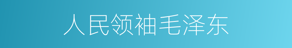 人民领袖毛泽东的同义词