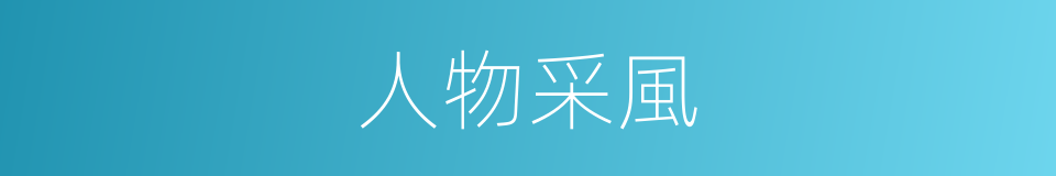 人物采風的同義詞