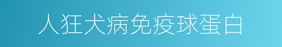 人狂犬病免疫球蛋白的同义词