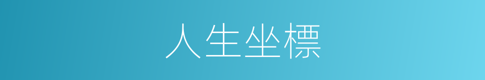 人生坐標的同義詞
