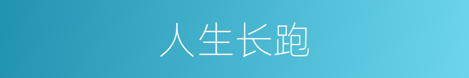 人生长跑的同义词