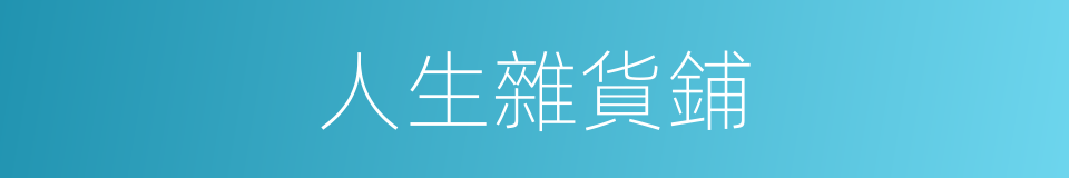 人生雜貨鋪的同義詞