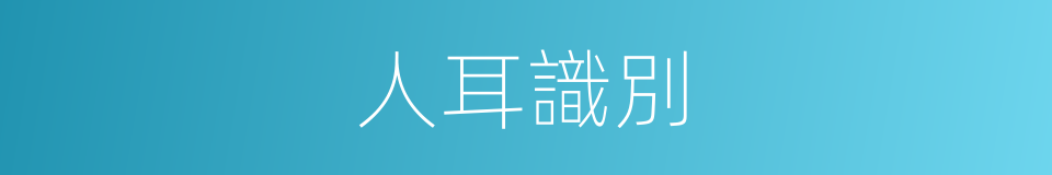 人耳識別的同義詞
