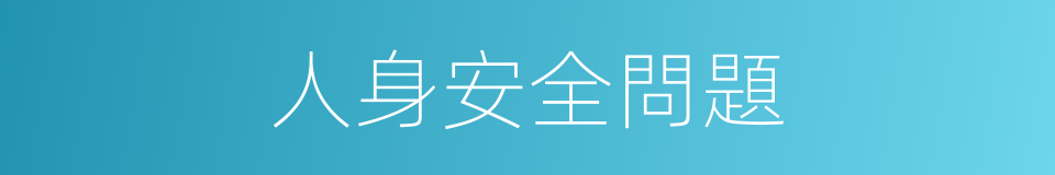 人身安全問題的同義詞