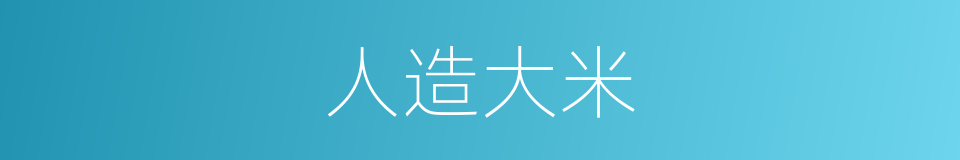 人造大米的同义词