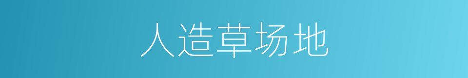 人造草场地的同义词
