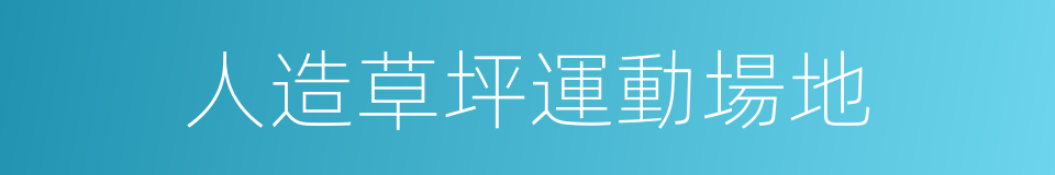 人造草坪運動場地的同義詞