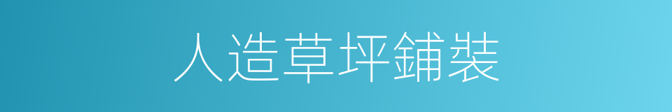 人造草坪鋪裝的同義詞