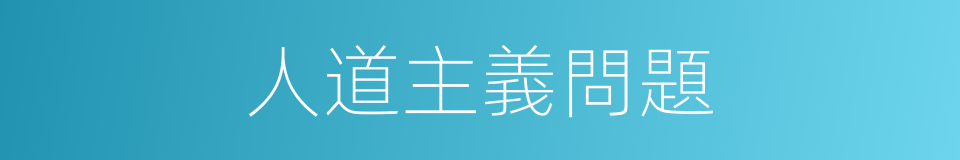 人道主義問題的同義詞