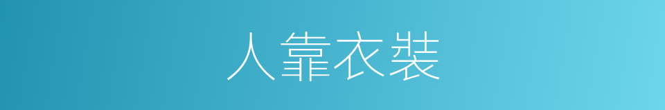 人靠衣裝的同義詞