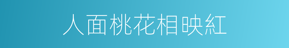 人面桃花相映紅的同義詞