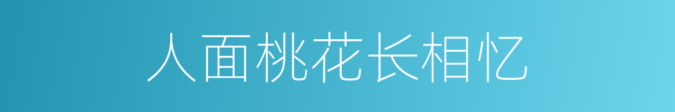 人面桃花长相忆的同义词